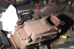 Old A/C heater box removed